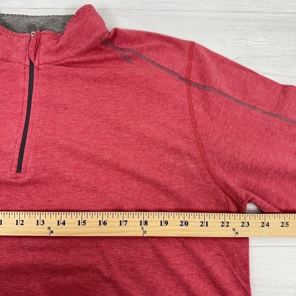 Tasc Performance Bamboo Quarter Zip Sweatshirt Men XL Red Carrollton Lightweight - Picture 10 of 13